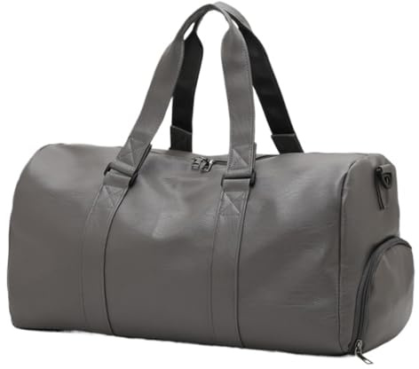 NESPIQ Für Reisen Kurzurlaub 19-Zoll-PU-Ledertasche, wasserdichte Seesäcke, Duffle-Rucksack-Tasche Für Männer Und Frauen Mit Kulturbeutel (Color : A, Size : 50 * 23 * 30cm)
