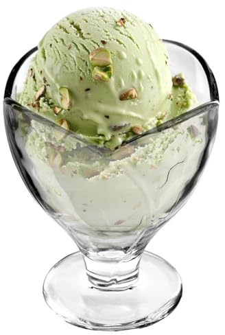 KADAX Bols à dessert en verre, pour crème glacée, desserts et fruits (1 pièce fleurie)