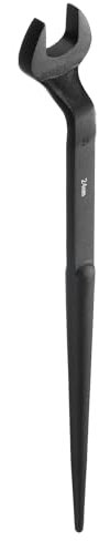 HARFINGTON Single Open End Spanner Wrench 24mm 15 Degree Angle Single Open End Metric Construction Spanner Wrenches with 60°Offset Handle for Automotive Mechanical Maintenance