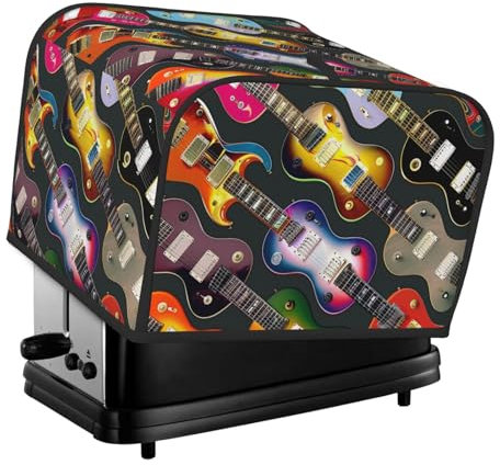 Copertura per tostapane a quattro fette con chitarre colorate che stampano piccoli elettrodomestici da cucina protezione per impronte digitali