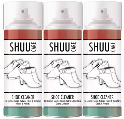 PEBBLE HUG Shoe & Boot Cleaner Spray, Easy-To-Clean, Removes Dirt, Stains, All Types Of Shoes And Boots, Including Leather, Canvas, And Synthetic Materials, 250ml, (3 Pcs)