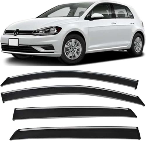 DdaiXQ Auto Autofenster Windabweiser für VW Golf 7 MK7 MK7.5 2014-2019, Autofenster Regenschutz Regenabweiser Deflektoren Seitenfenster Deflektor
