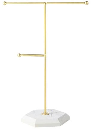 Schmuckständer,Metall T-Bar Schmuck Ständer,Kettenständer Schmuck,Schmuckbaum Schmuckaufbewahrung für Ketten Ohrringen Ringen Uhren und Armbändern