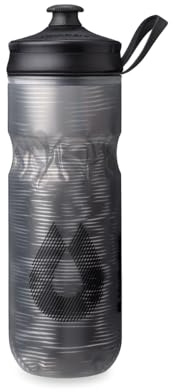 HydraPak Gourde isotherme Polar Sport - Gourde à presser sans BPA, pour le sport et le cyclisme, avec poignée (White, 20oz)