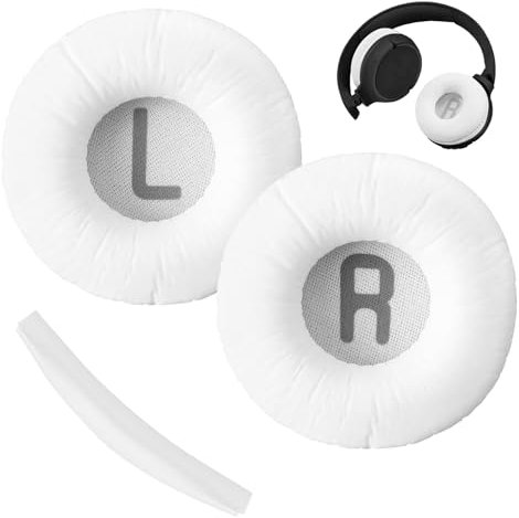 1 Paio Cuscinetti Copri Cuffie e 1 Archetto Compatibile per Auricolari per JBL Tune 450BT T500BT T450 T450BT JR300BT Cuffie Sovraurali Ricambi Cuscinetti con Memory Foam per Isolamento Sonoro