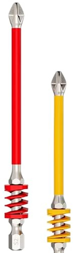 Nankoyal Punte Avvitatore Elettrico - 2 Pezzi Punte Magnetiche per Trapano, Antiscivolo Resistenti Con Molla Per Lavori Domestici E Professionali Su Edilizia Metalli Mobili
