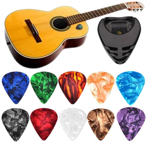 Nankoyal Púas Para Guitarra | Púa Para Ukelele - 10 Unidades De Colores Surtidos Ideales Para Rasgueo Clásico Y Técnica De Púa Para Principiantes, Grosor 0.46mm