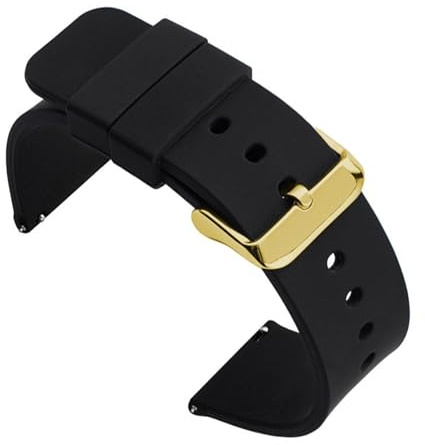 1 st 24 mm klockarmband universalarmband länkarmband handledslampa mjuk for smartklocka(Black-RG)