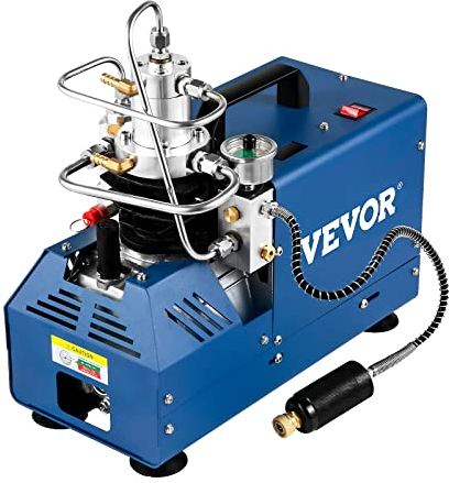 VEVOR Compressore ad alta pressione 300BAR 30MPA 4500PSI Compressore aria PCP 1800W Compressore Arresto Automatico Raffreddamento ad Acqua 40-50 L/min 2800 giri/min per Immersione Bottiglia Serbatoio