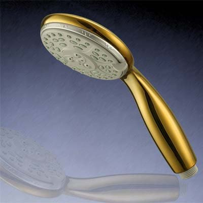 HAC24 Designer Duschkopf Handbrause Gold Duschbrause Kopfbrause Edelstahl Wellness Brausekopf Mit 3 Funktionen