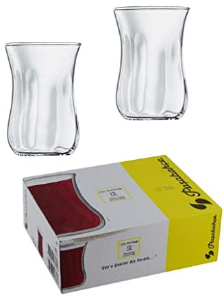 Bicchiere da tè effetto Pasabahce 12 bicchieri da tè turchi Cay Bardagi