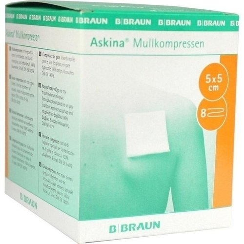 ASKINA Mullkompressen 5x5 cm steril 8fach 25X2 St