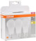 Osram LED Base Classic A Lampe, in Kolbenform mit E27-Sockel, nicht dimmbar, Ersetzt 100 Watt, Matt, Warmweiß - 2700 Kelvin, 3 Stück (1er Pack)
