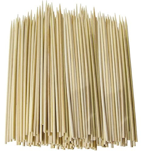 Brochettes en bambou – Lot de 150 bâtonnets – Pour barbecue, fontaine, cocktail, fruits, poulet, brochettes en bois de 30 cm de long