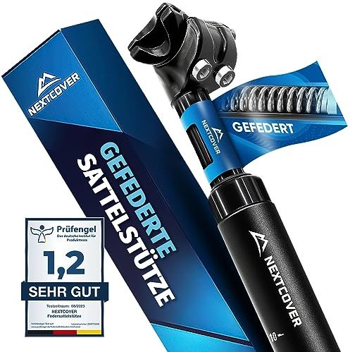 NEXTCOVER® Sattelstütze gefedert - Das Original - mit 27.2/30.9/31.6/34.9mm Durchmesser und [Comfort-Spring] Technologie I gefederte Sattelstütze, Sattelstange, Federsattelstütze