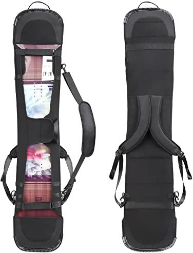 YR Verstellbare Snowboard-Hülle Mit Schultergurten, Schutz, Weiche Hülle Mit Offener Bindung, Tasche für Reisen, 140 Bis 160 cm