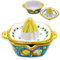 SICILIA BEDDA CAPACI Spremi Agrumi Ceramica Caltagirone, l 13 cm x 9 h cm ca. (1pz) Decoro Limoni e Floreale, Vari Colori - Verde