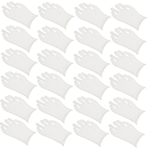 HOMSFOU 12 Paar Isolationshandschuhe Handschuhe der Ehrenwache Arbeitshandschuhe feuchtigkeitsspendende Handschuhe Schutzhandschuhe Sicherheitshandschuhe sauber Baumwoll-Handschuhe Spa