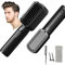Haarglättungskamm,Tragbare unterwegs Hair Straightener,zum Haare Glätten mit Keramikheiztechnologie Bartglätter-Bürste,Sicherheits-Anti-Scald Bartglätter Kamm Männer