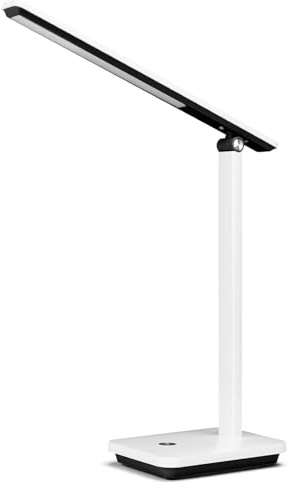 VoltShine Lámpara de escritorio multifuncional regulable con temperatura de color ajustable, ideal para lectura y trabajo en casa.