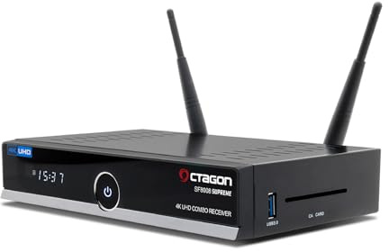 Octagon SF8008 V3 Supreme 4K Twin - Receptor de satélite (2 x DVB-S2X MS) con SSD de 1 TB