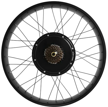 YlluySmn 26 Zoll Fat-Bike Fatbike Umbausatz 48V 1500W Hinterrad E-Bike Bürstenloser Motor Kit,Wasserdichtigkeit,Aluminium-Felge,Bremsgriffe,für den Fahrradumbau geeignet und 26x4 Zoll Reifen