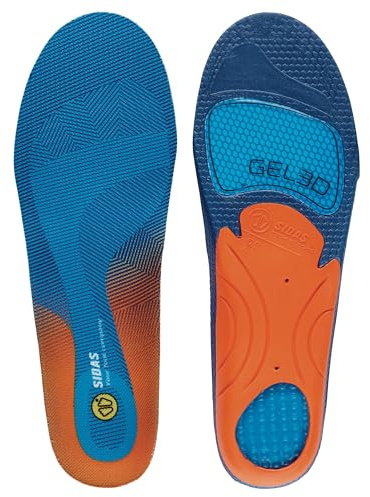Sidas 3D Gel Cushioning Insole, Anatomical 3D Shape, unisex_adult, CSEESCUSH3D, blue, M:39-41