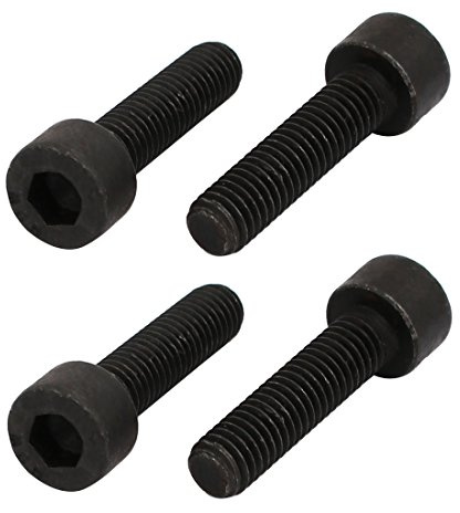 sourcing map 4 Stück Sechskant Maschinenschrauben 8.8 Grad M5x20mm Linksgewindebolzen Innensechskant Antrieb Voll Gewinde