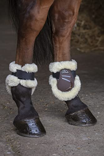 NORTON „XTR“ Streichkappen, mit Kunstlammfell Warmblut, braun