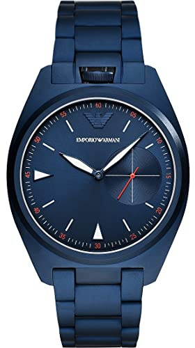 Emporio Armani Herren Quarz 3 Zeiger Uhr mit Armband AR11309