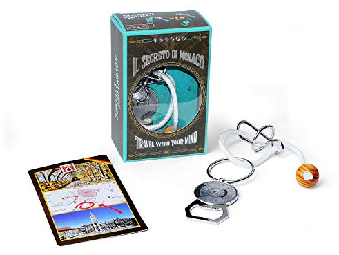 Logica Spiele Art. Geheimnis Von München - Metallpuzzle - Schwierigkeit 3/6 Schwer - Knobelspiel - Denkspiel - Cast Puzzle - Reisende Serie