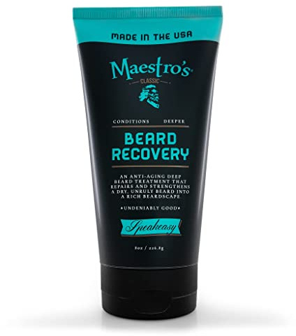 Maestro's Classic Beard Recovery Tube – Mark of a Man Blend | Beard Moisturizer for All Hair Types | Hydrating, Soothing & Softening Beard Conditioner for Men, 8 Ounce