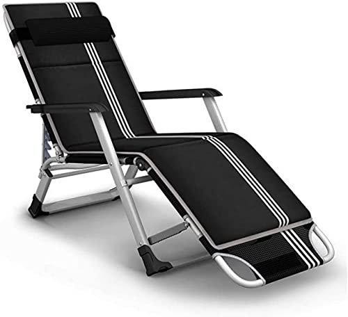 LYP Leichter klappbarer Liegestuhl, Sun Lounger Chair Verstellbares Schwerelosigkeits-Metall-Einzelbüro-Klappbett, stark und robust