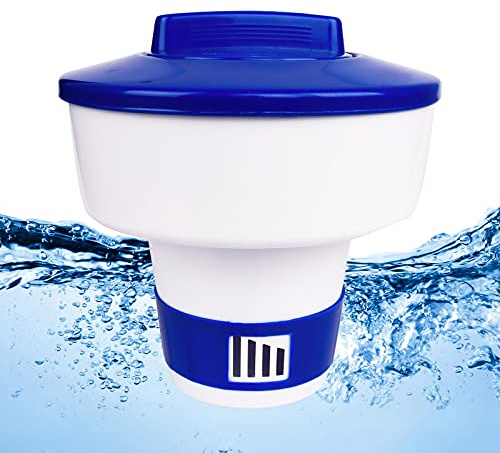 Yisscen Pool Dosierschwimmer 8 Zoll Chlordosierschwimmer Einstellbarer,Chlordosierer für Pool Automatisch,Schwimmer Chemikalien Spender für Reinigung von Whirlpools Schwimmbad Jacuzzis und Spas