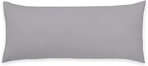 ARLINENS Luxury Bolster Pillow Case- Pregnancy Maternity Long Orthopedic Support Pillowcase Cover in white cream & silver Colors (Silver, Single 3ft)
