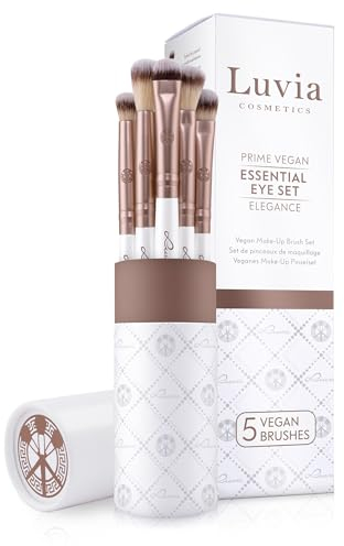 Luvia Essential Eye Set - Pinceles de Maquillaje para Ojos, 5 Pinceles Cosméticos Veganos para Perfecta Difuminación y Aplicación