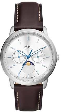 Fossil Neutra - Orologio cronografo da uomo al quarzo, in acciaio inossidabile e pelle