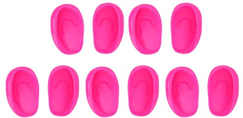 10 Pezzi di Protezione per le Orecchie in Silicone, Cuffie Professionali Leggere da Bagno per Doccia, Impermeabili, per Tinture per Capelli, Doccia, Spa