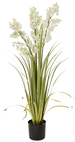 Boston International Kunstpflanze für den Innenbereich, groß, weiße Glockenblume