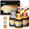 Wadities Vernice acrilica metallizzata, 375ml, oro, argento e bronzo, foglia d'oro per pittura artistica, ideale per tela, legno, argilla, tessuto, ceramica, pietra, vetro forniture artigianali