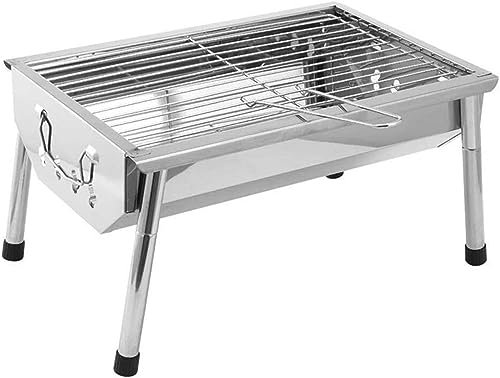 Holzkohlegrill, tragbarer Klappgrill aus Edelstahl, Campinggrill, Tischgrill for tragbares Campingkochen, kleiner Grill