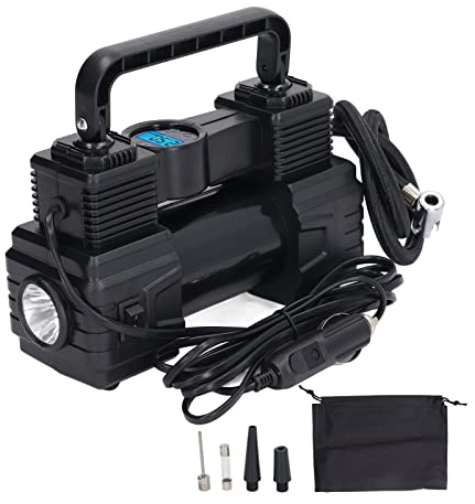 Artillery Compresor De Aire para Automóvil, Inflador De Neumáticos para Automóvil YR-825 De 120 PSI, Bomba De Aire con Manómetro Digital Portátil con Luz LED De 12 V para SUV, Camión, RV
