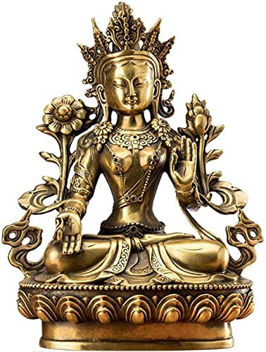 Amilav Collections Estatua budista tibetana, budismo, Tara, Buda, escultura de bronce, fe budista, decoración zen, arte, dorado