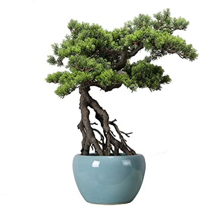 Künstlicher Bonsai-Baum Künstlicher Bonsai-Baum, künstliche Zimmerpflanzen im Topf, künstliche Pflanzendekoration, japanische Kiefer for Desktop-Zen-Garten, Heim- und Bürodekoration, Höhe 66 cm Bonsai