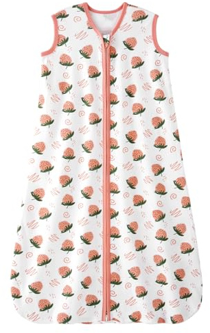 Unnivoll Saco de Dormir Bebe Verano 0.5 TOG, 78cm/6-12 Meses, Transpirable 100% Algodón, para Unisex Niñas Niños