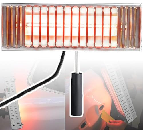 YhsPkh 1000W Lámpara Solar para Hornear Pintura por Infrarrojos(Temperatura: 0-100°c) - Longitud De Línea:2,5M, Lámpara De Curado De Pintura por Infrarrojos