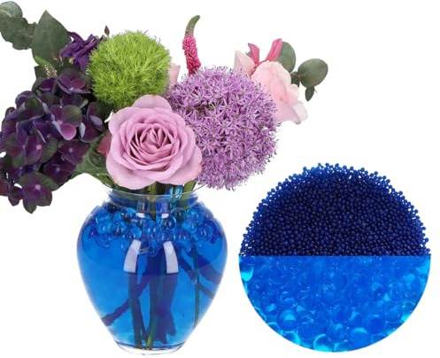 Wasserperlen 50 000 Stück Blau Wasserperlen für Pflanzen Ungiftig Wiederverwendbare Water Beads Für Pflanzen Kügelchen Für Pflanzen, Vase Füllstoff und Deko