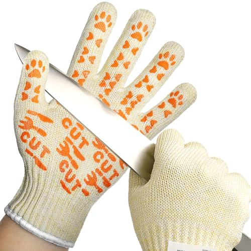 Schwer SlicePro Niveau A9/F Gants résistants aux coupures de qualité alimentaire, antidérapants pour la cuisine Coupe de viande, éplucher les huîtres, traitement du filet de poisson, taille M