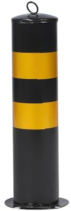 Amagogo Safety Bollard Post Safe Bollard Accessories Metal Parking Bollards Driveway Post Bollard 20'' H Parking Barriers for Residential Communities Cross Street Lanes