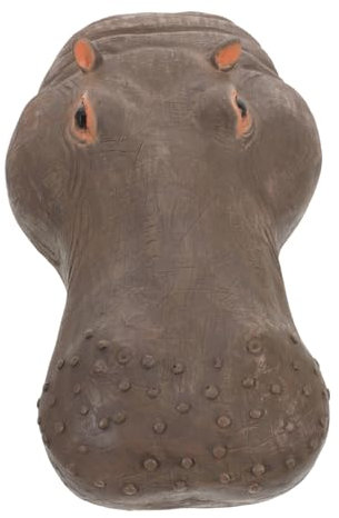 ROMISBABA Nilpferdkopf Statue Gartendekoration Teichschmuck Schwimmend Aus Kunstharz Lebensecht Für Gartenteich Innen Und Außenbereich